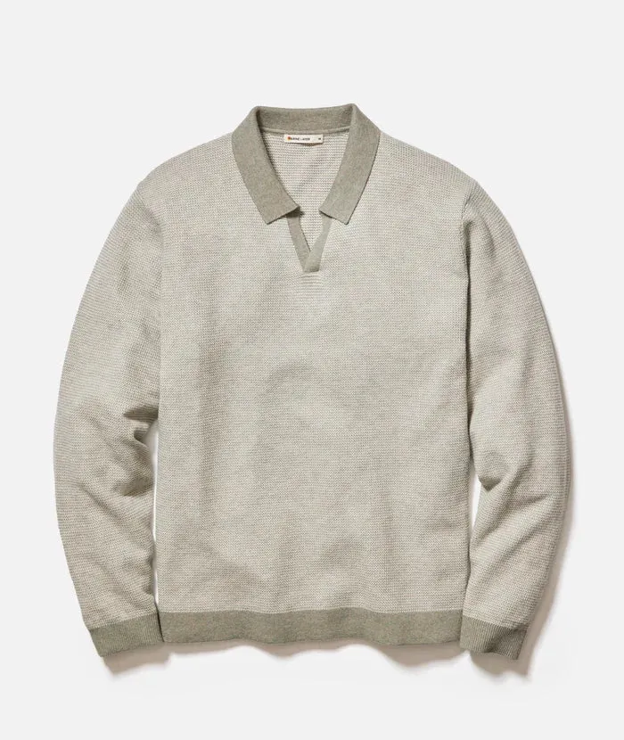 Marine Layer Liam Long Sleeve Sweater Polo