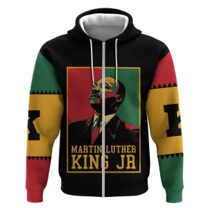 Martin Luther King Jr Zip Hoodie MLK Retro Style DT03