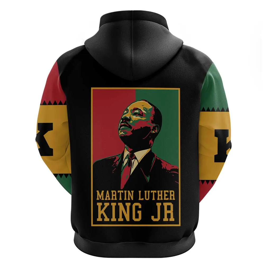 Martin Luther King Jr Zip Hoodie MLK Retro Style DT03