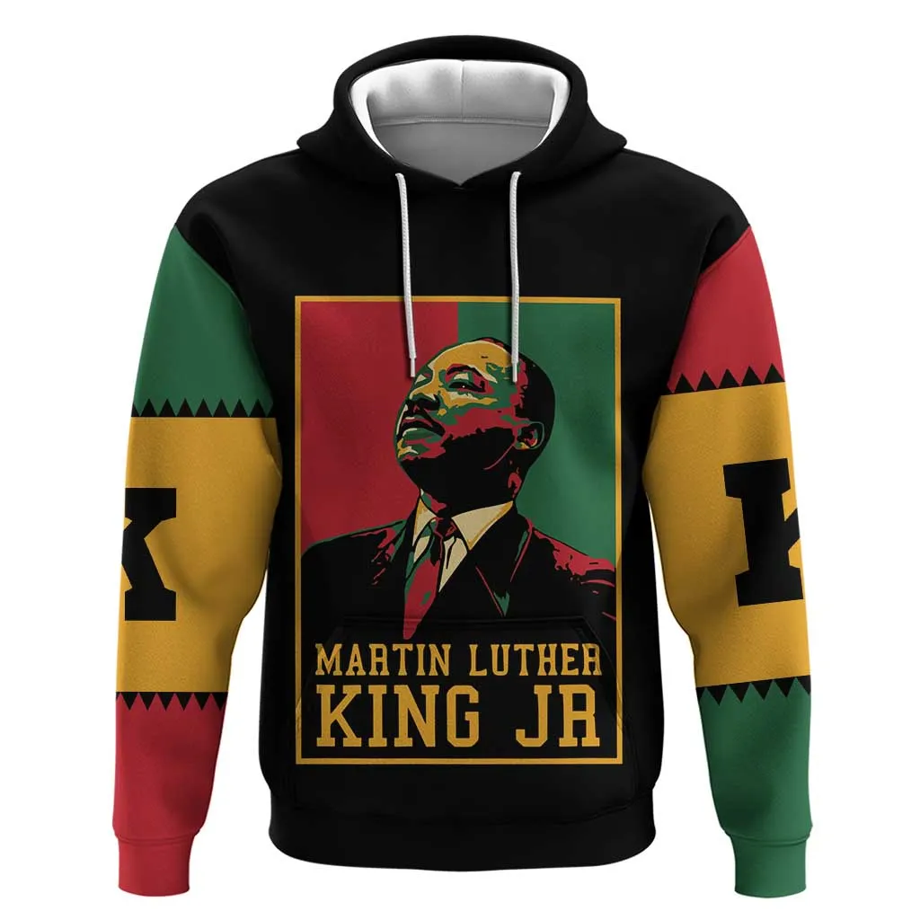 Martin Luther King Jr Zip Hoodie MLK Retro Style DT03