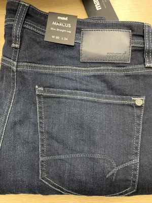 Mavi Slim Straight Leg Jeans - Marcus - Deep Beltown