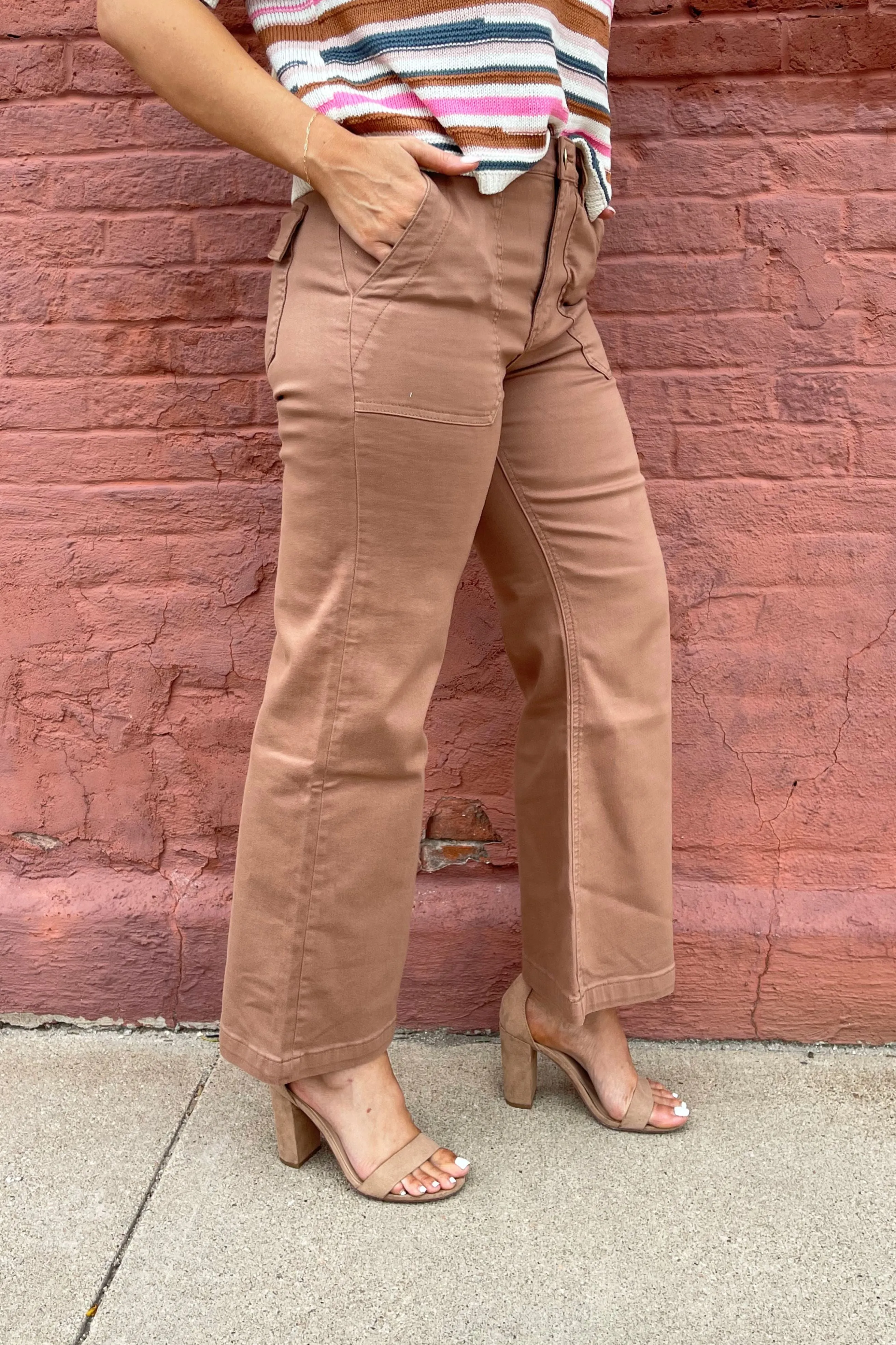 Meg Wide Leg Jeans W/ Pork Chop Pkts