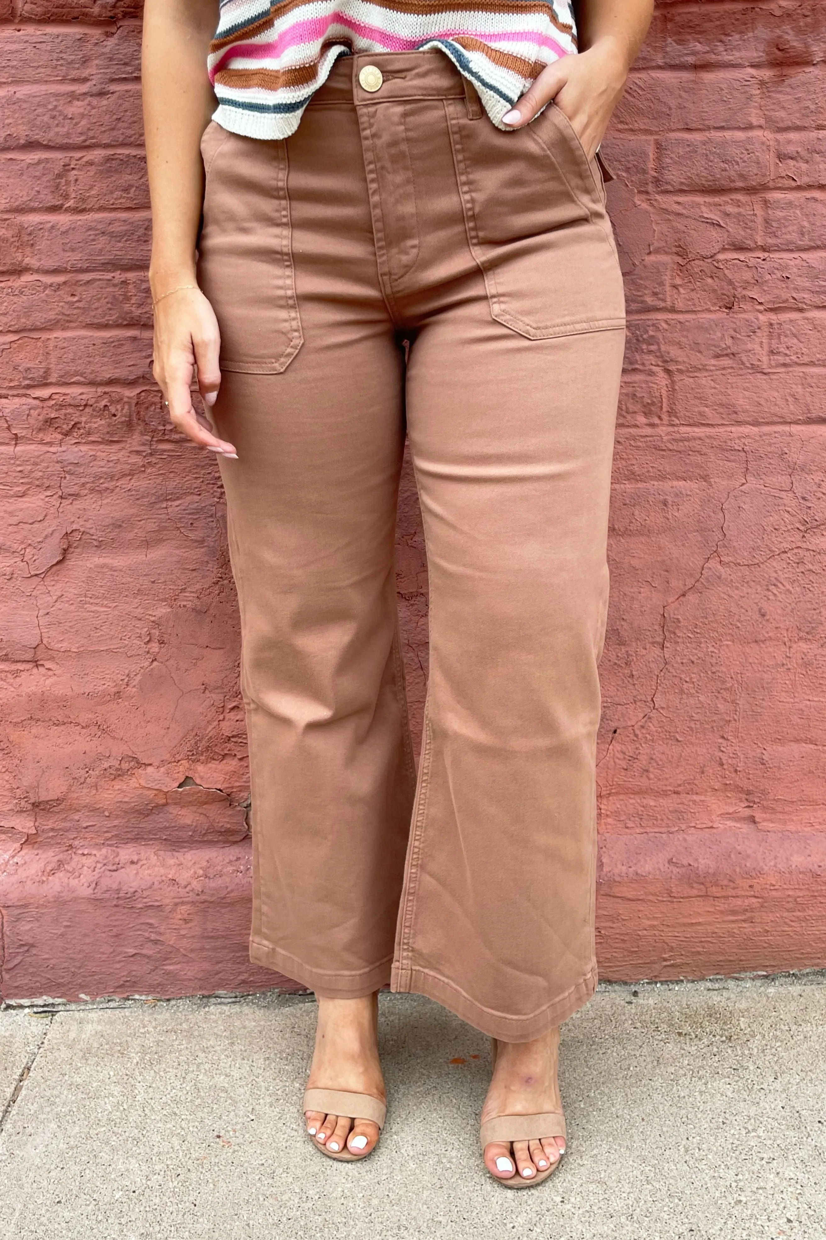 Meg Wide Leg Jeans W/ Pork Chop Pkts