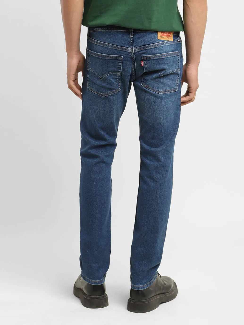 Men's 65504 Blue Skinny Fit Mid Rise Jeans