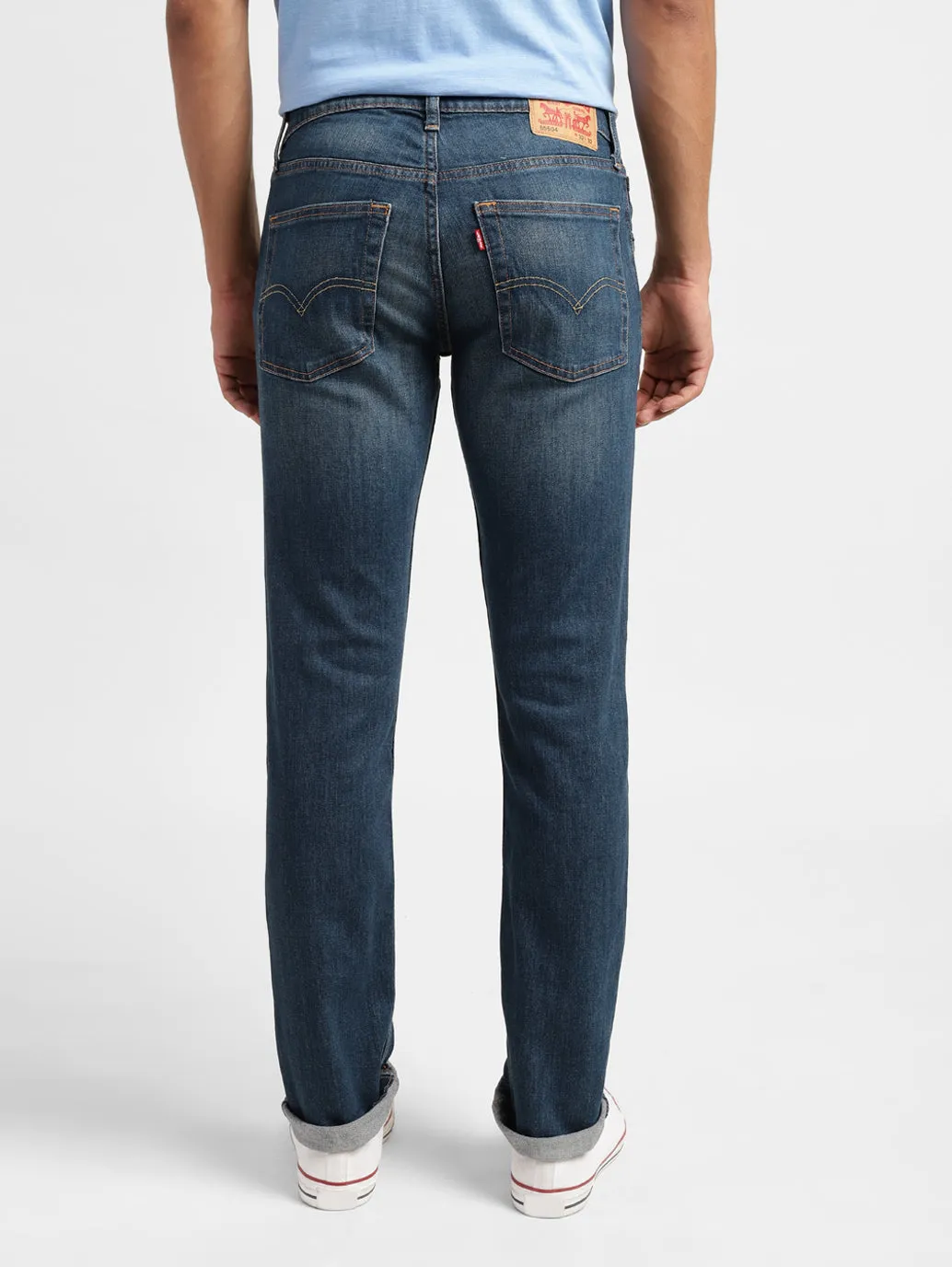 Men's 65504 Blue Skinny Fit Mid Rise Jeans