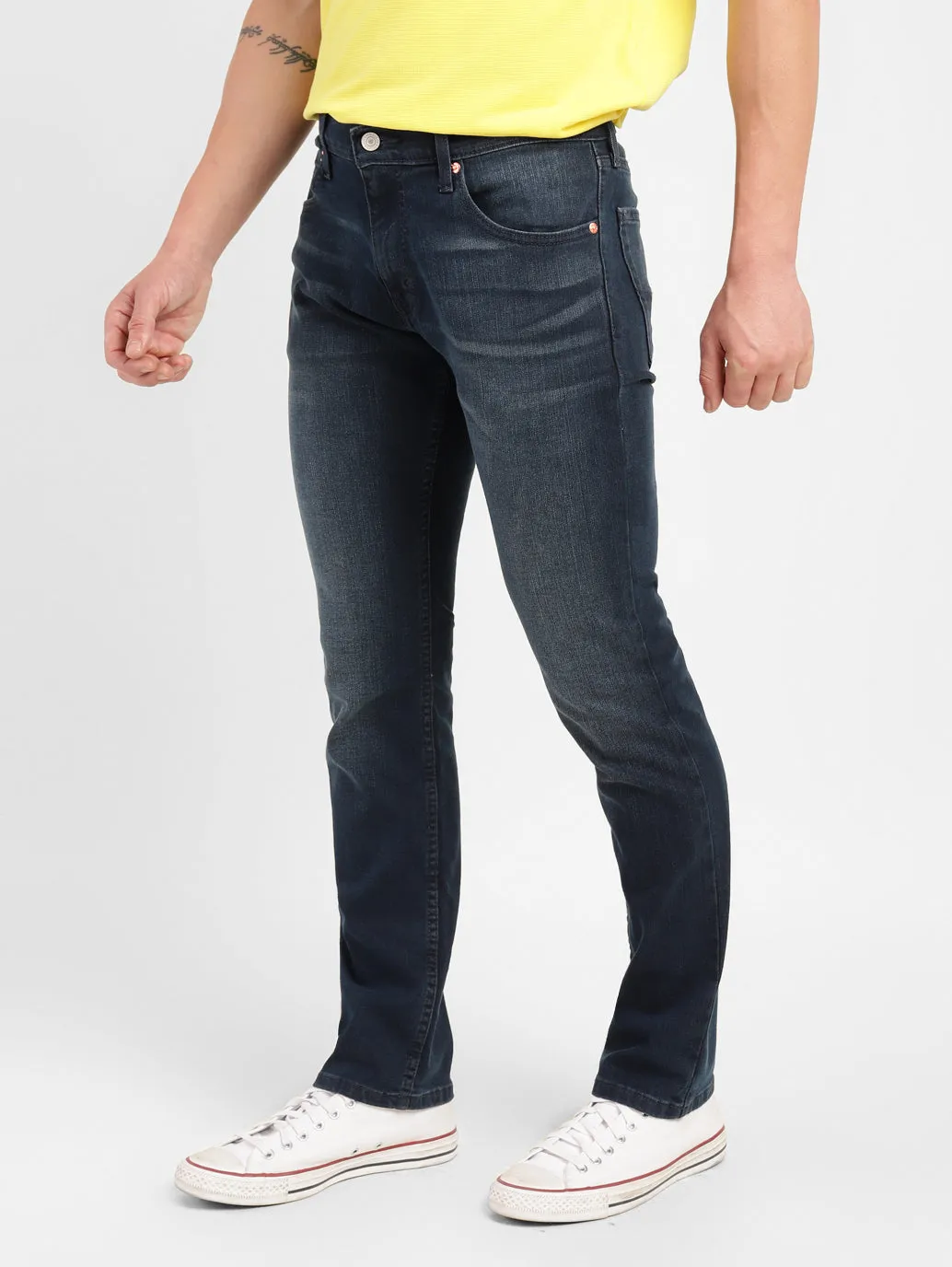 Men's 65504 Blue Skinny Fit Mid Rise Jeans