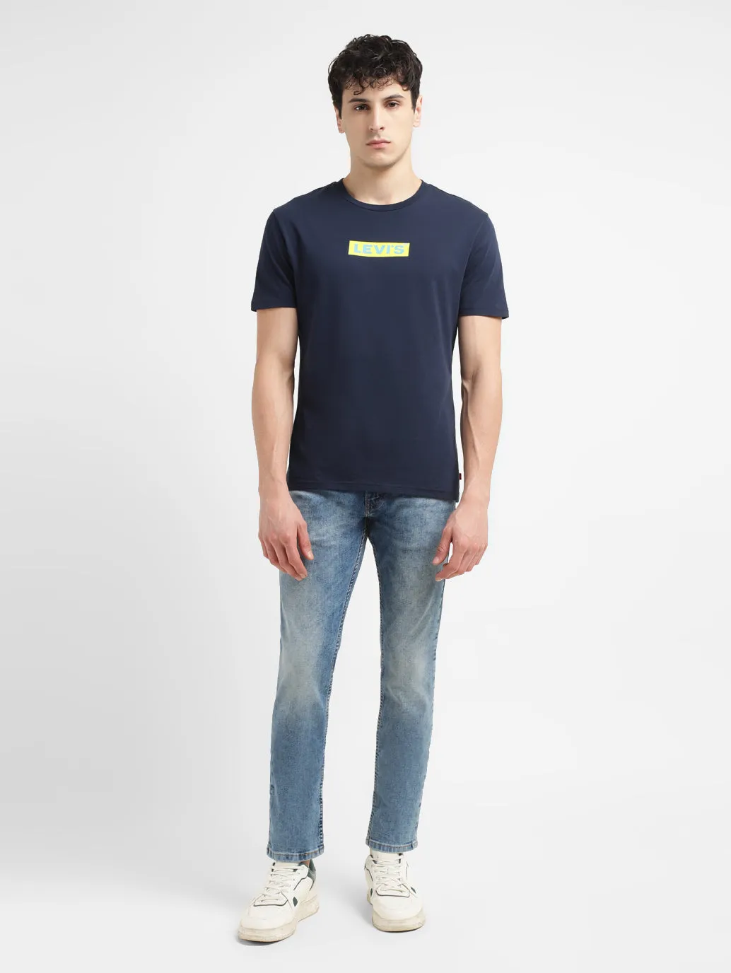 Men's 65504 Blue Skinny Fit Mid Rise Jeans