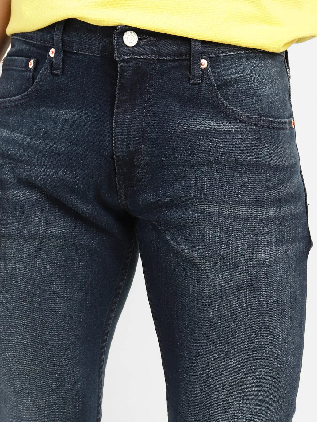 Men's 65504 Blue Skinny Fit Mid Rise Jeans