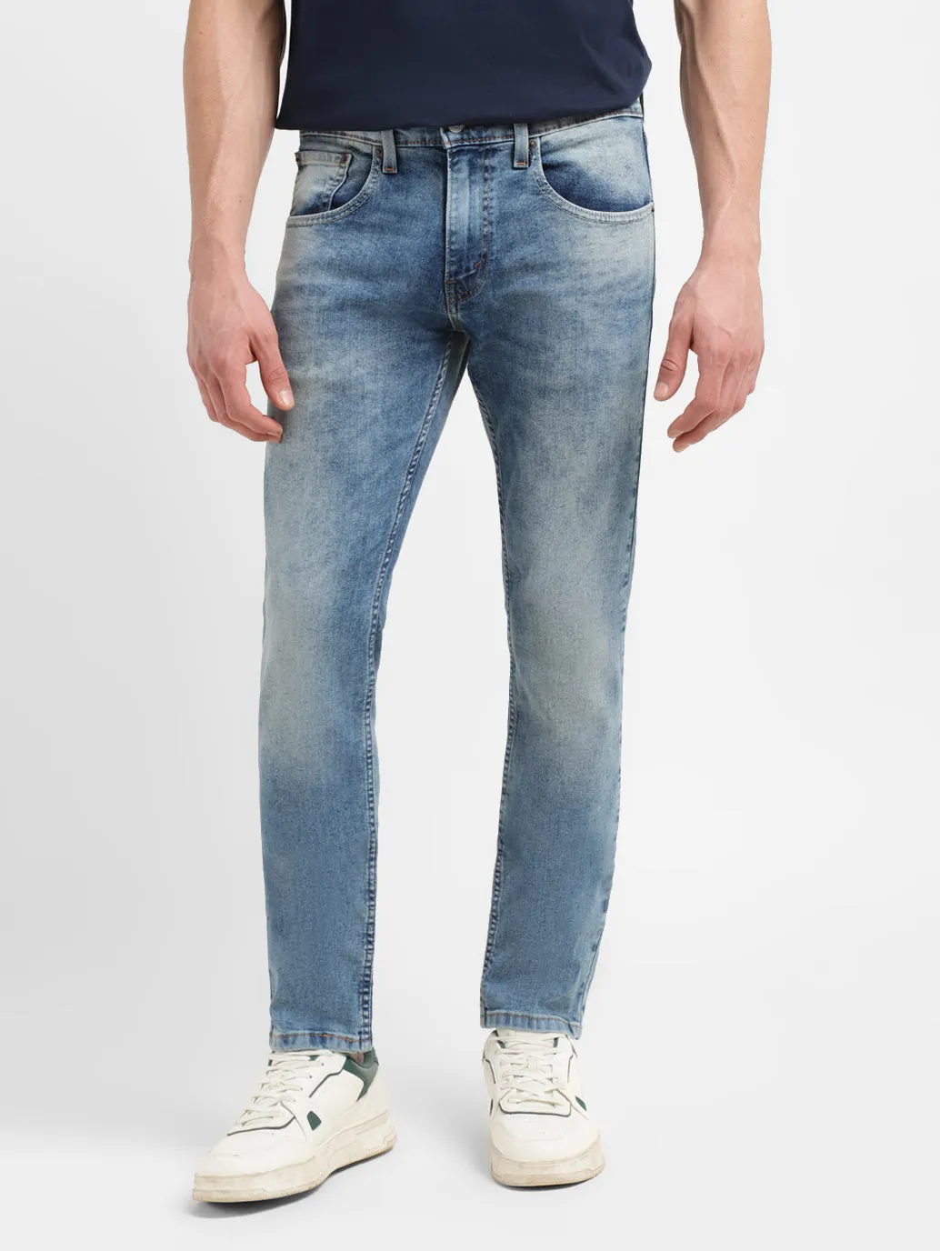 Men's 65504 Blue Skinny Fit Mid Rise Jeans