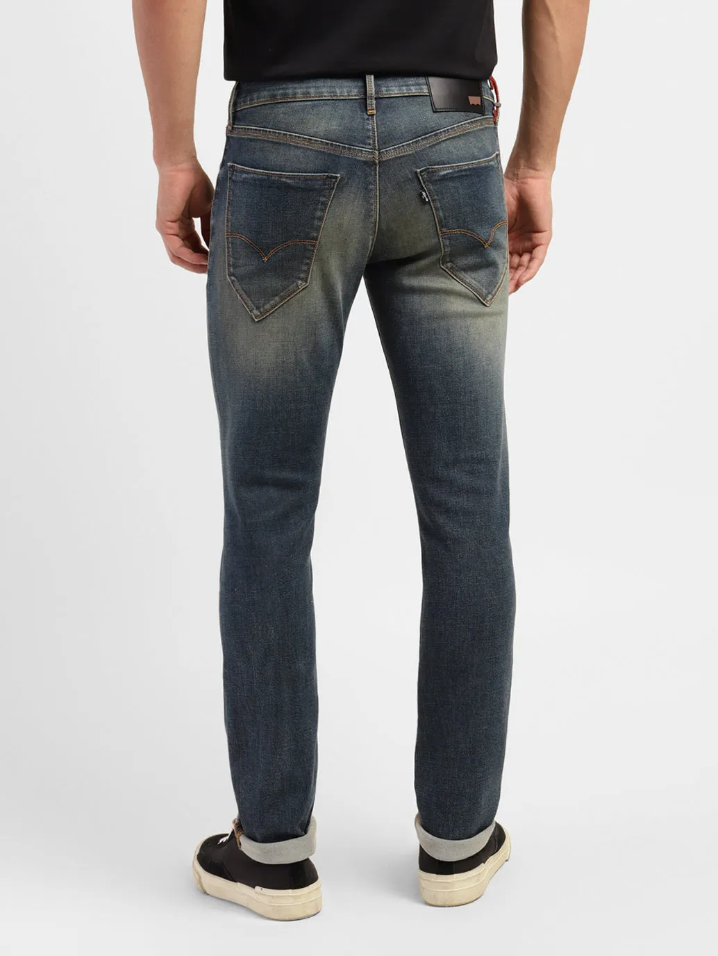 Men's 65504 Blue Skinny Fit Mid Rise Jeans