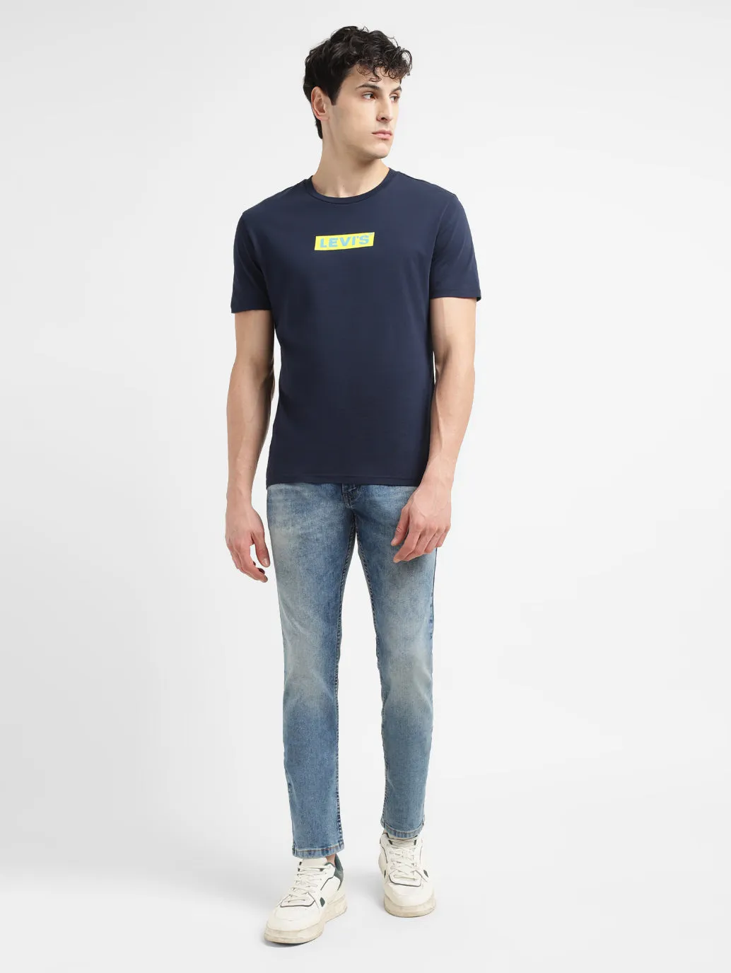 Men's 65504 Blue Skinny Fit Mid Rise Jeans