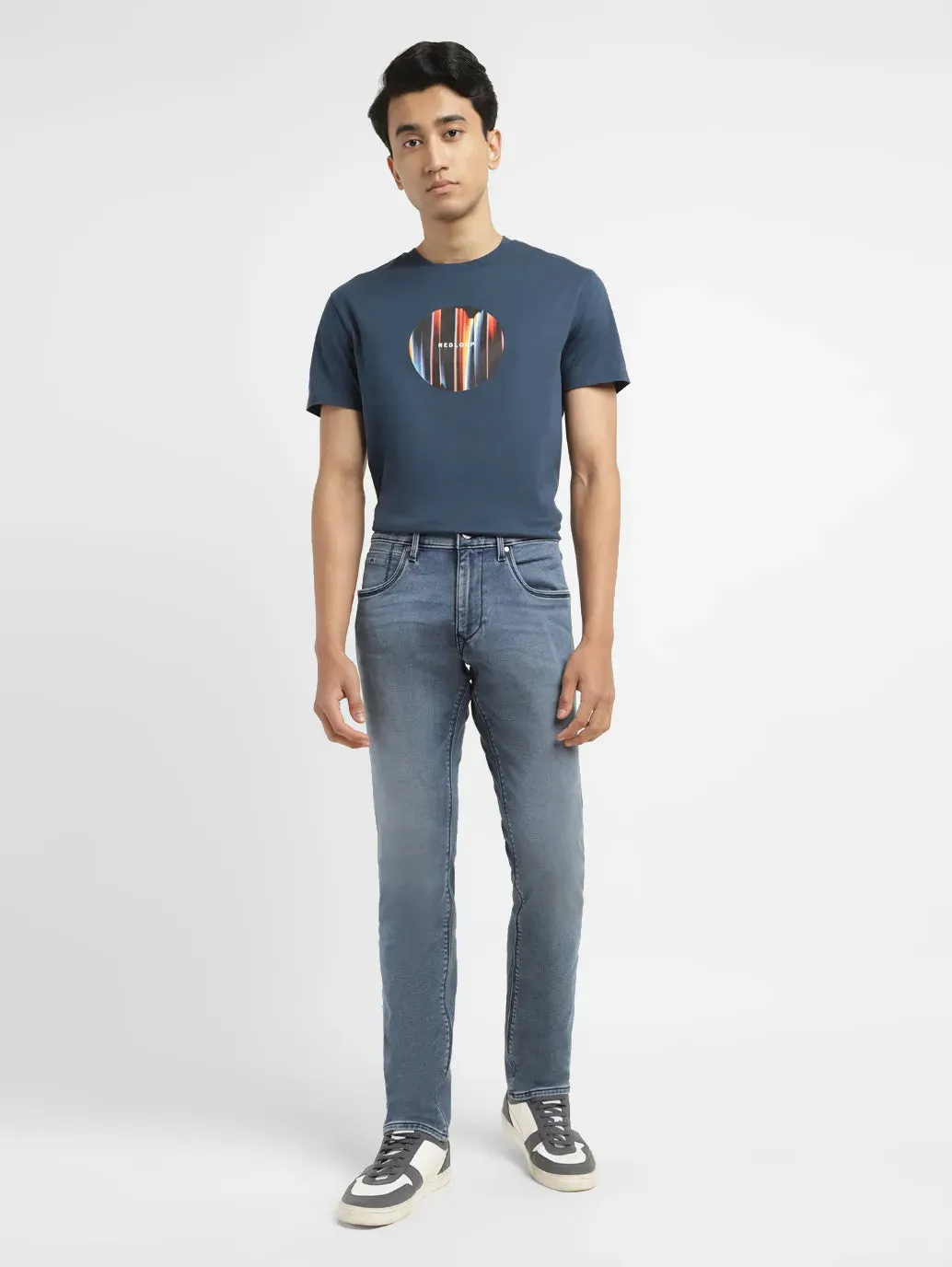 Men's 65504 Mid Indigo Skinny Fit Mid Rise Jeans