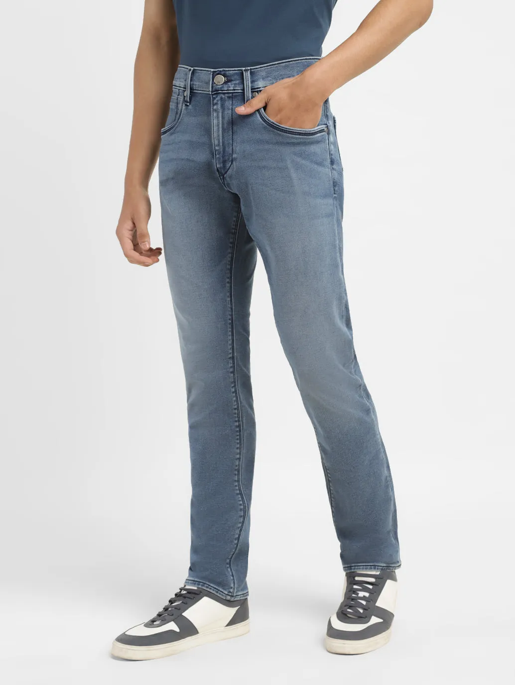 Men's 65504 Mid Indigo Skinny Fit Mid Rise Jeans