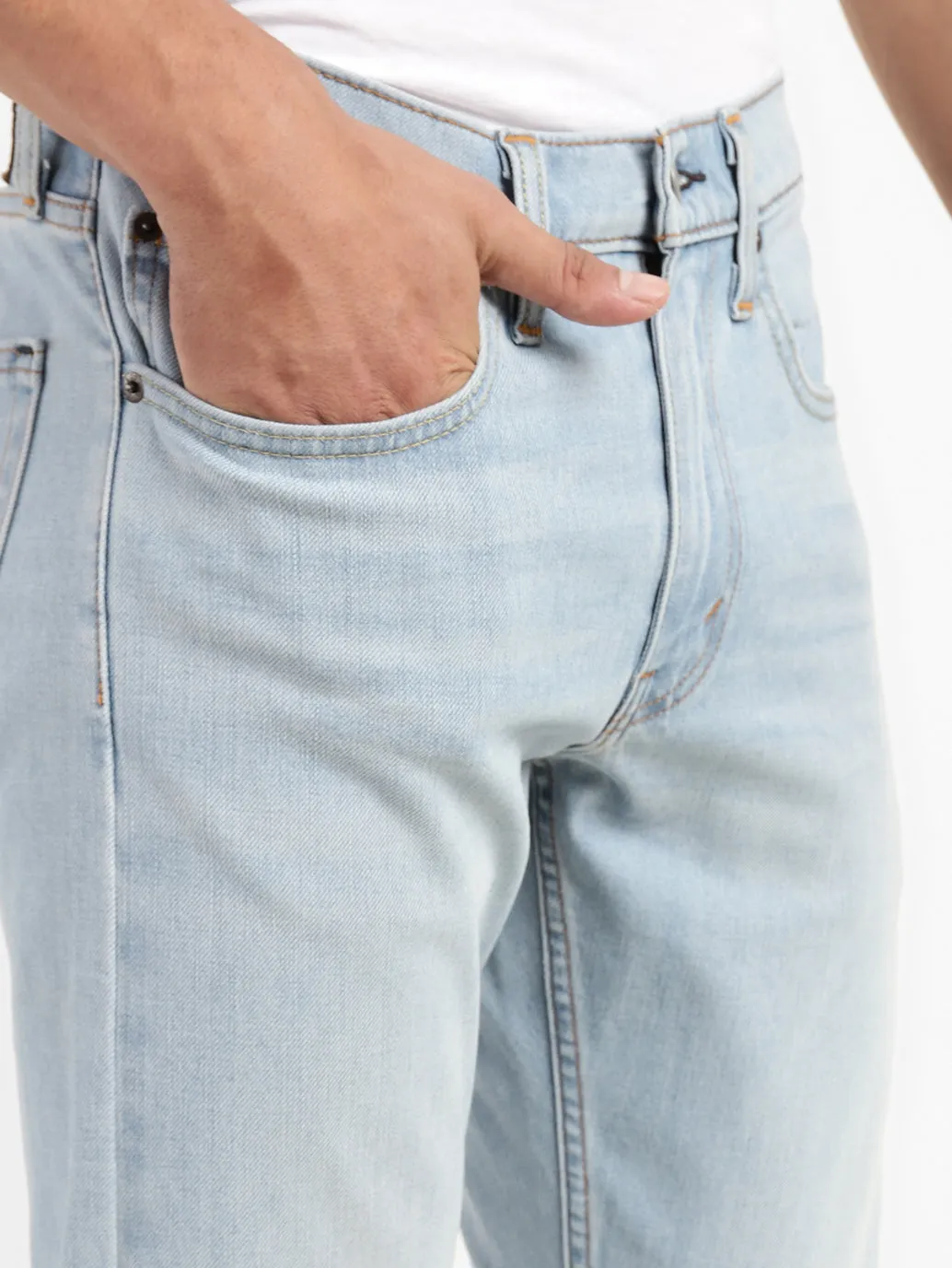 Men's Blue Skinny Fit Mid Rise Jeans