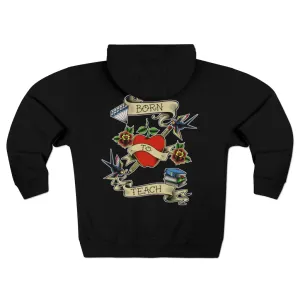 Men's Born to Teach Full Zip Hoodie