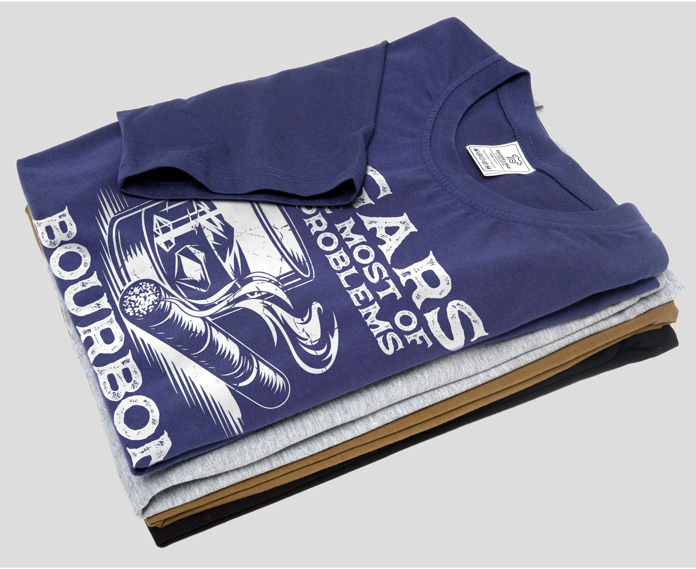 Men's Funny Cigars and Bourbon T-shirt Father's day tee shirt gift Birthday Papa grandpa tee shirt