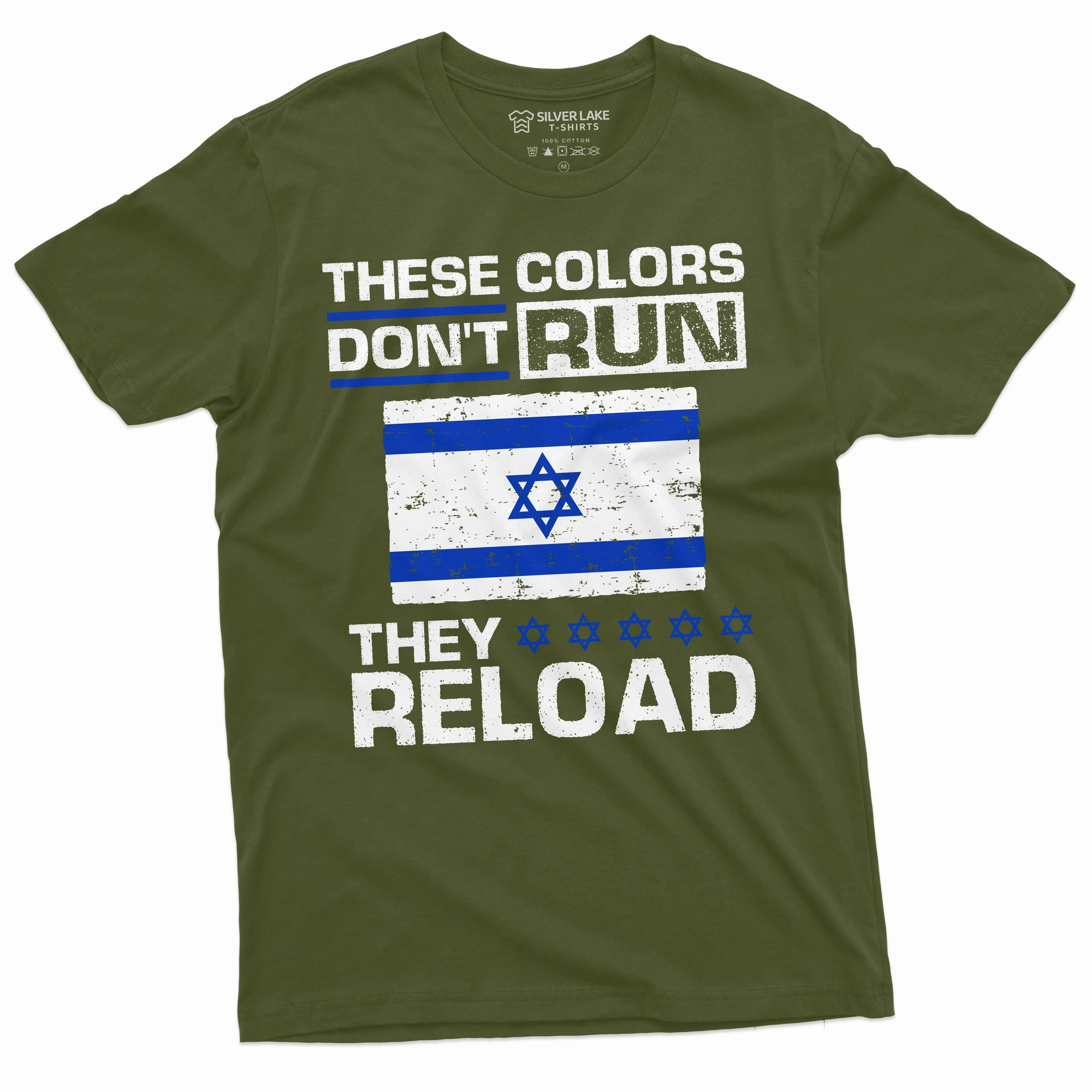 Men's Israel Military Shirt These Colors Don't Run They Reload Shirt Israeli Army Gifts