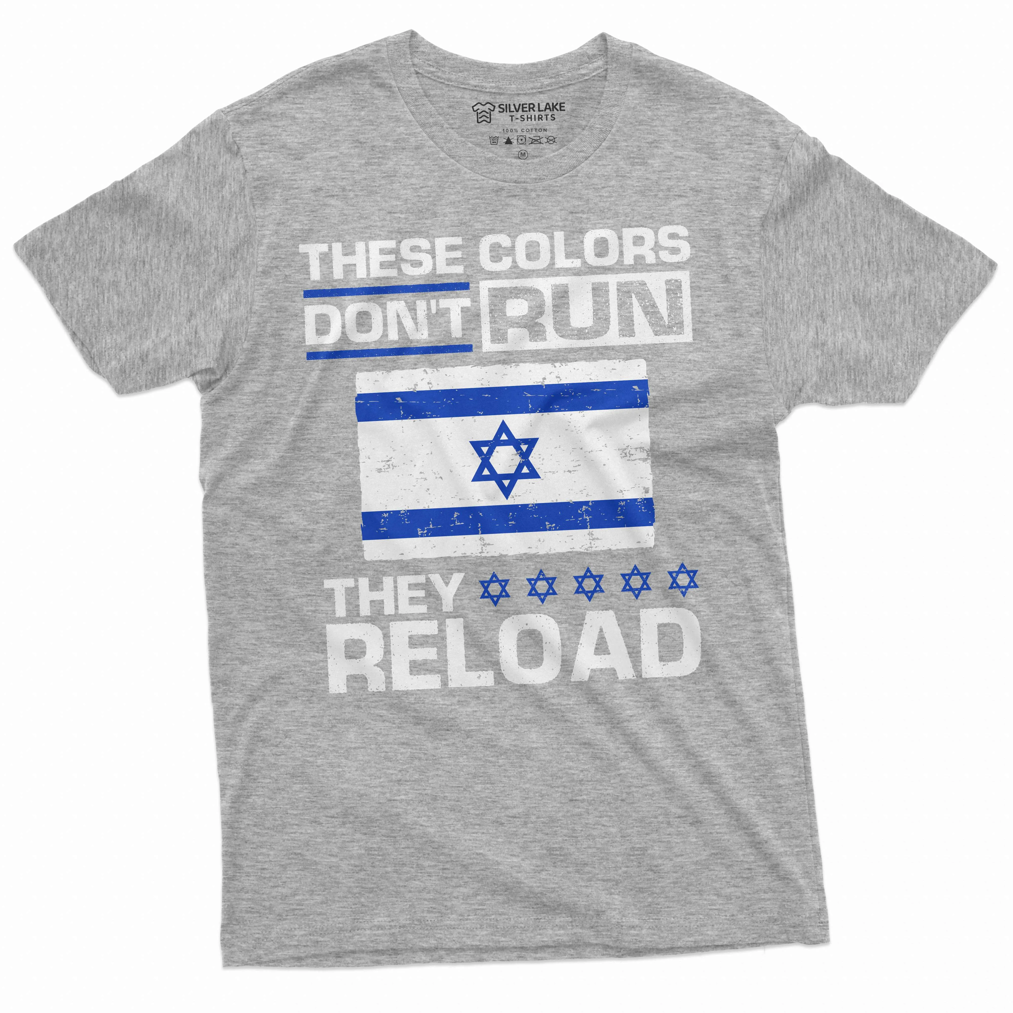 Men's Israel Military Shirt These Colors Don't Run They Reload Shirt Israeli Army Gifts