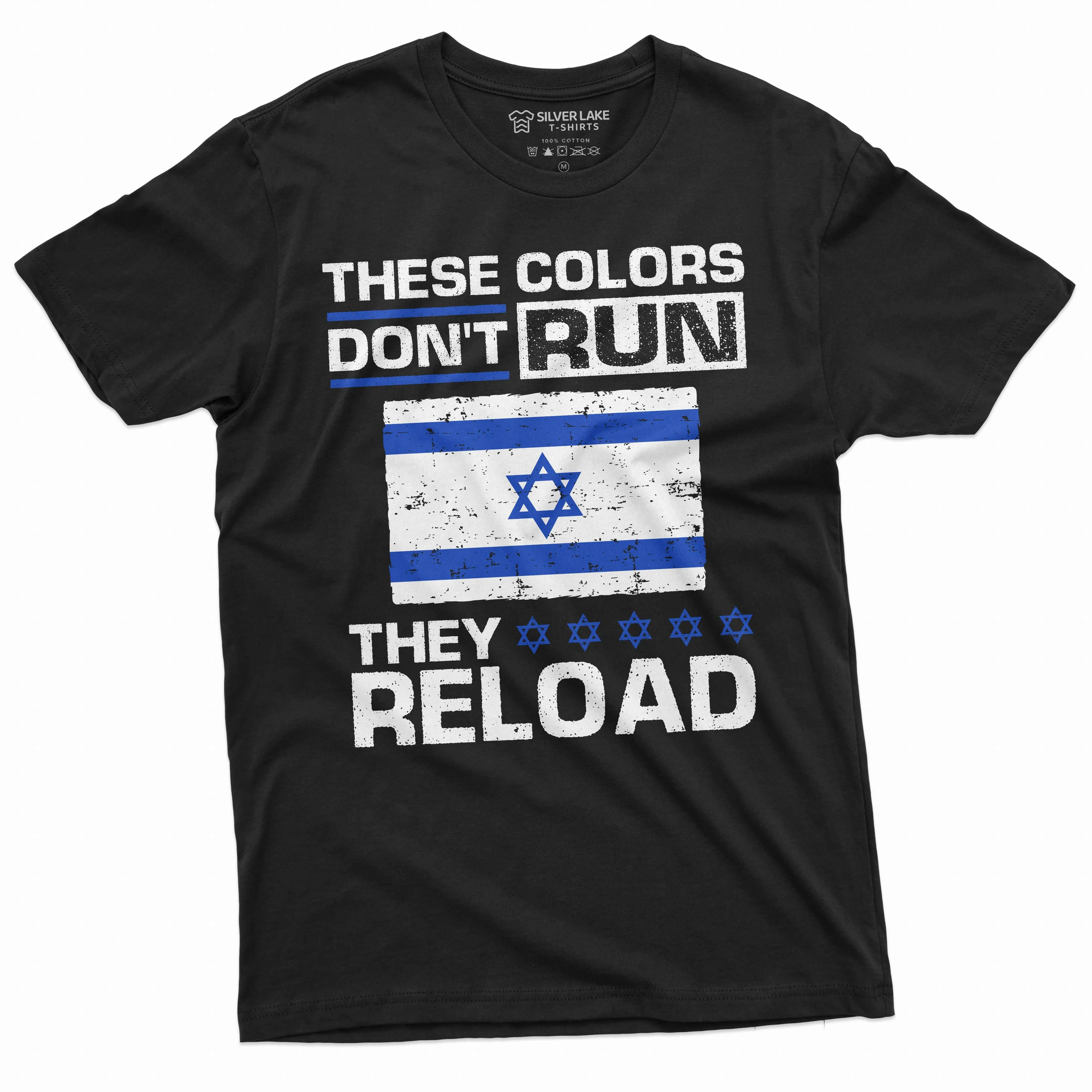 Men's Israel Military Shirt These Colors Don't Run They Reload Shirt Israeli Army Gifts