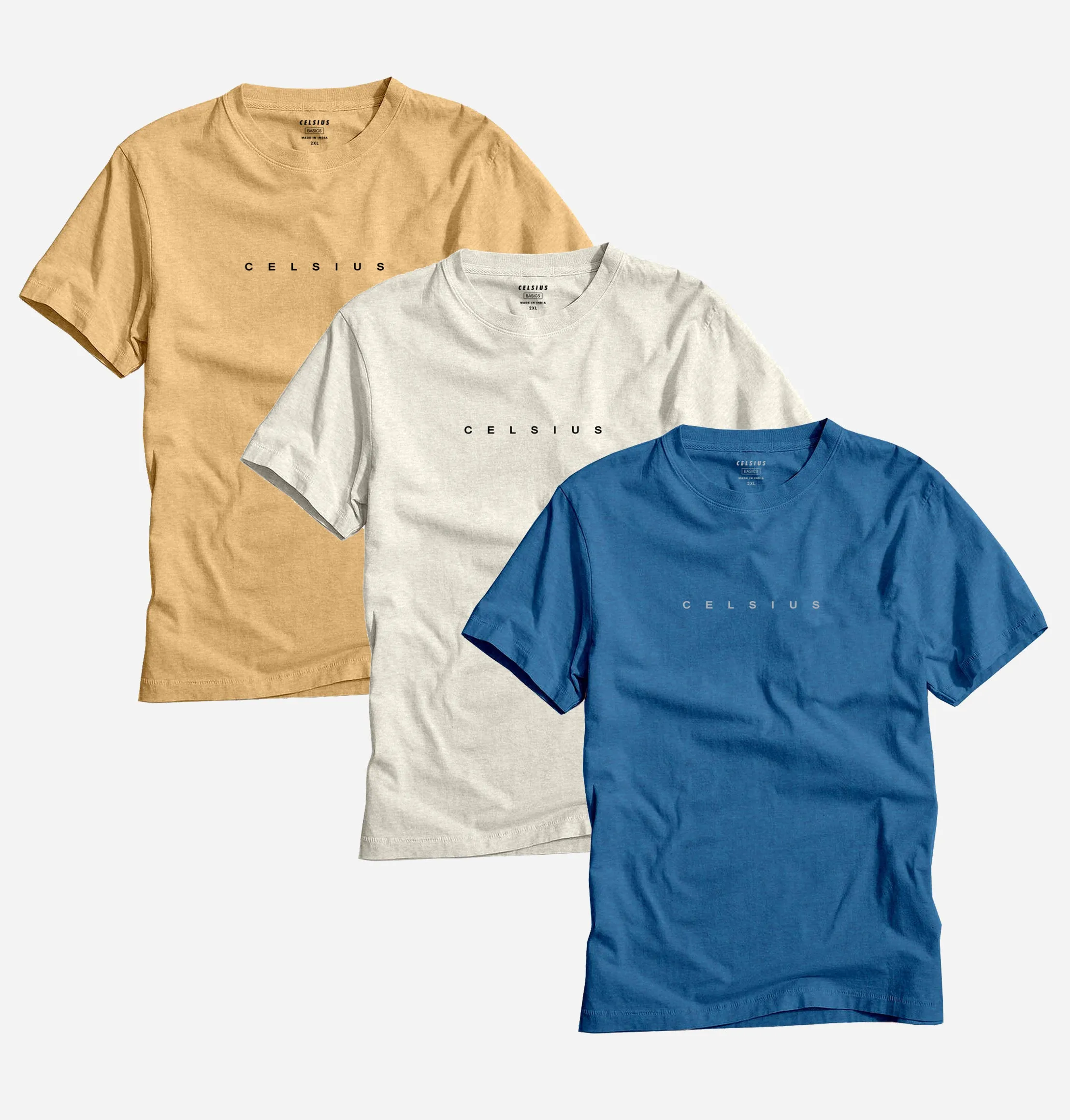 Men's Pack of 3 T-Shirts – Melange