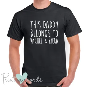 Men's Personalised This Daddy Belongs Father's Day T-Shirt