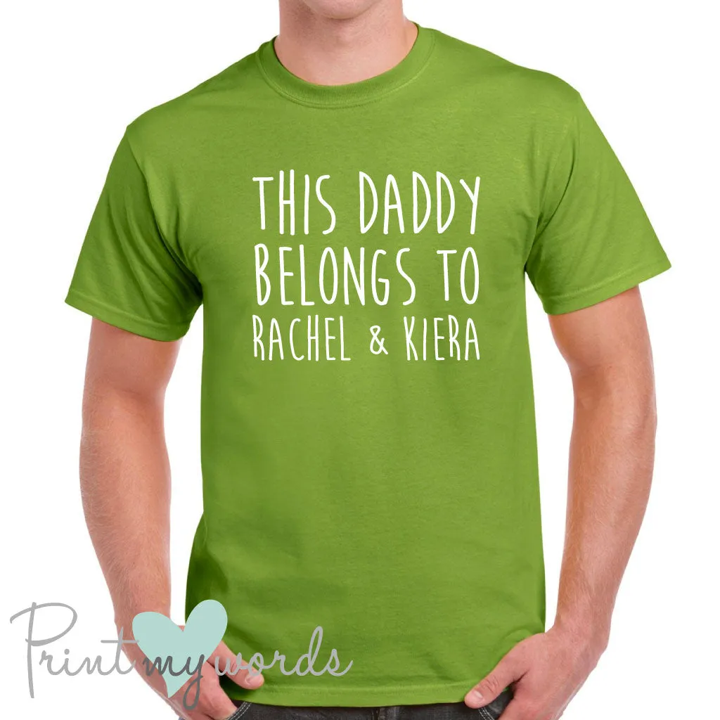 Men's Personalised This Daddy Belongs Father's Day T-Shirt