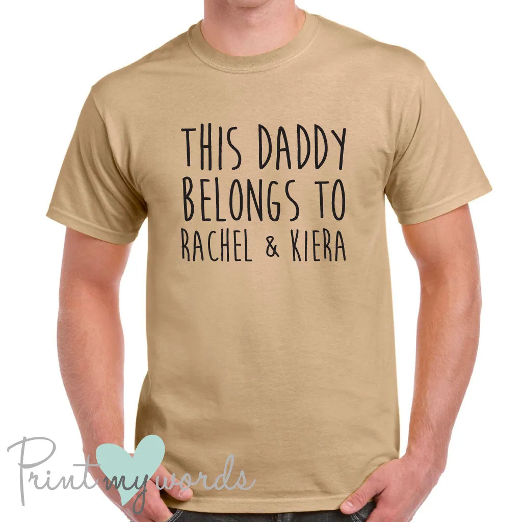 Men's Personalised This Daddy Belongs Father's Day T-Shirt