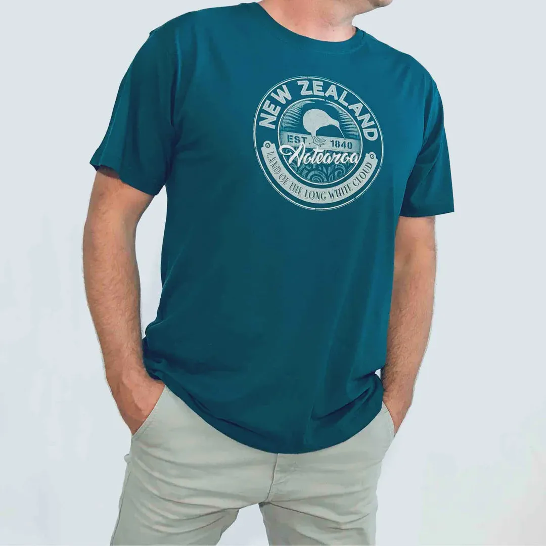 Mens T Shirt - Kiwi Circle Crest