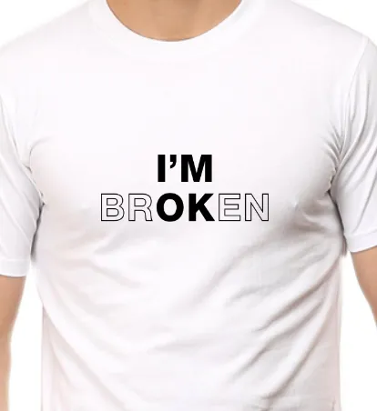 Men's Tshirt - DRON I AM OK - ABA68 White