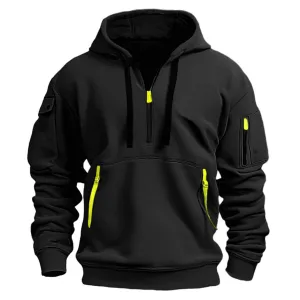 Men's versatile zip-up hoodie