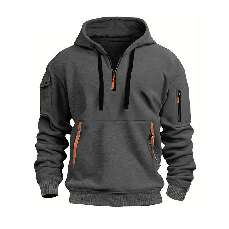 Men's versatile zip-up hoodie
