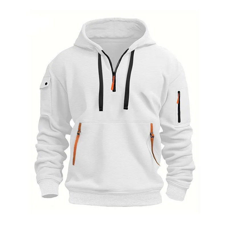 Men's versatile zip-up hoodie
