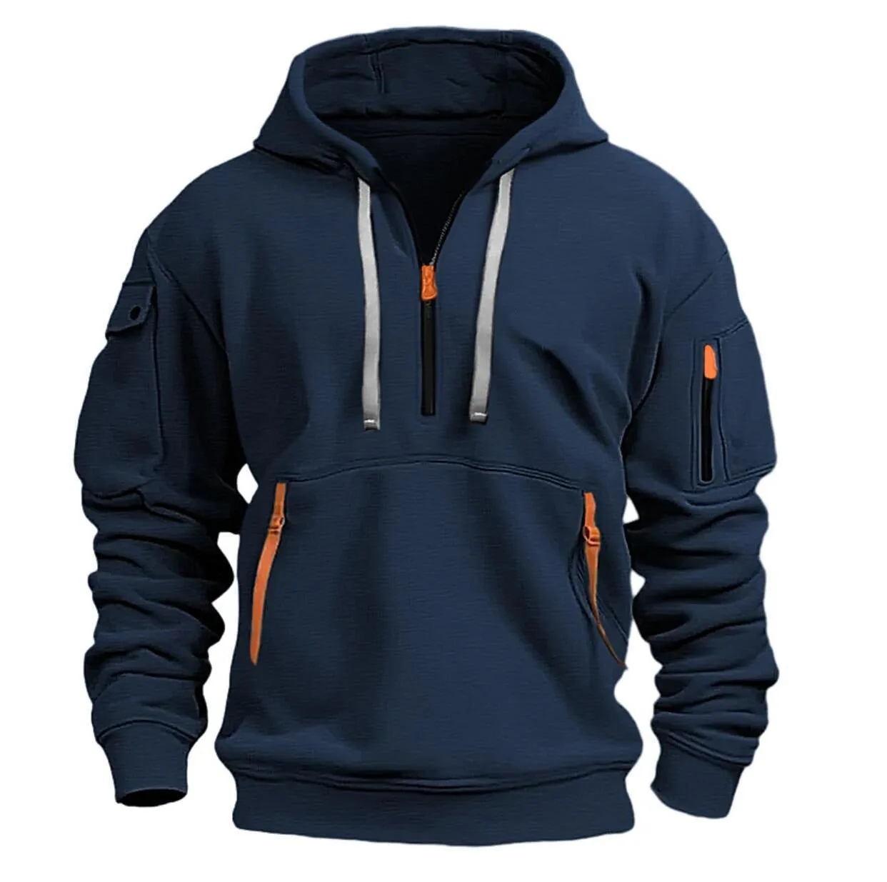 Men's versatile zip-up hoodie