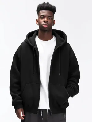 Men's zip-up hoodie casual wear - cozy oversized sweatshirt for everyday style