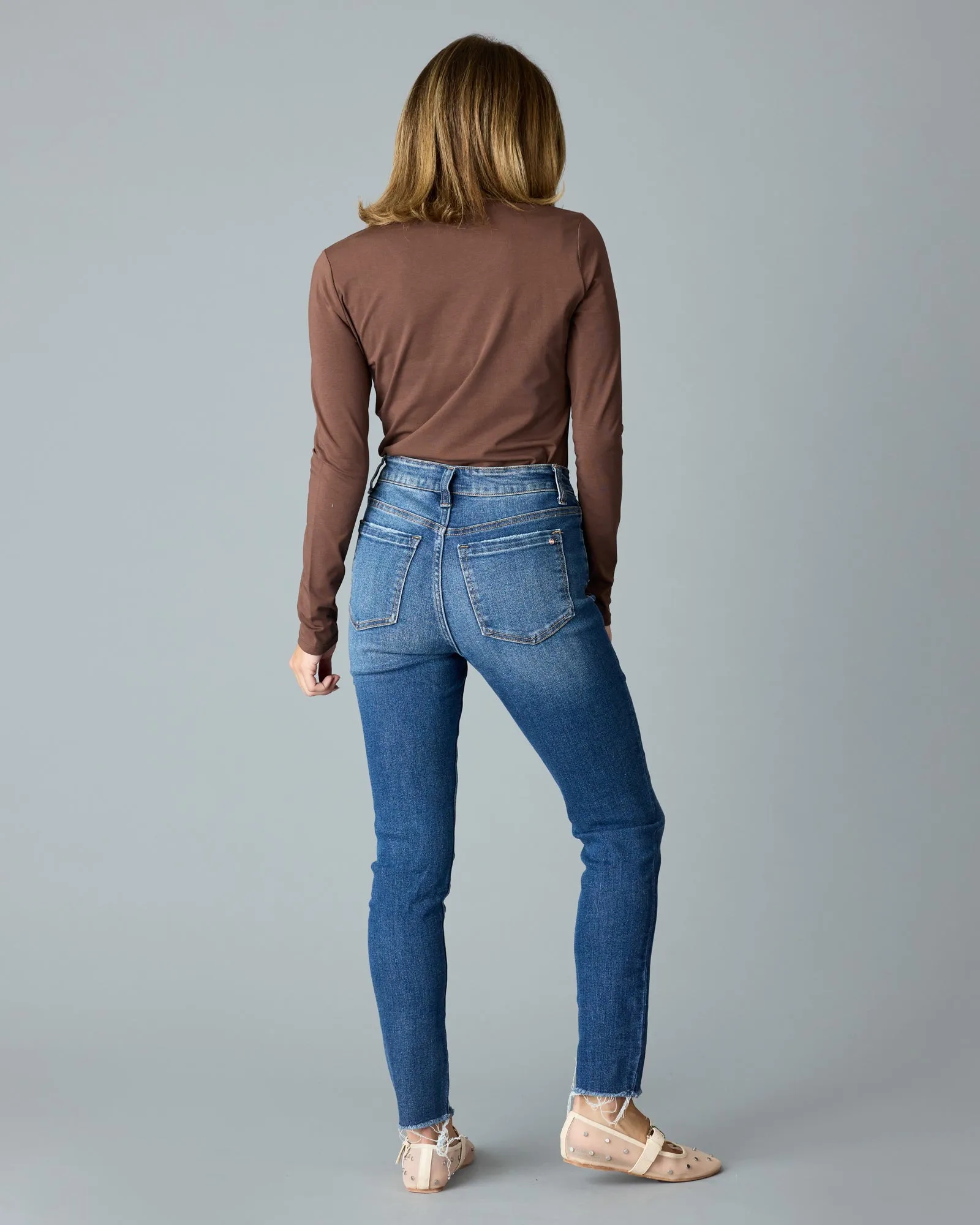 Mid Rise Ankle Skinny