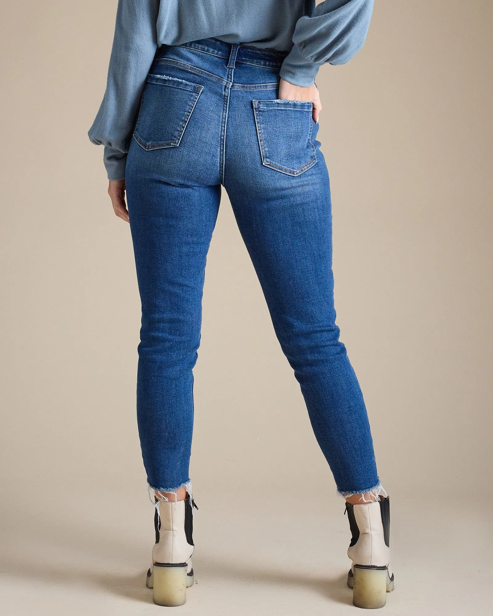 Mid Rise Ankle Skinny