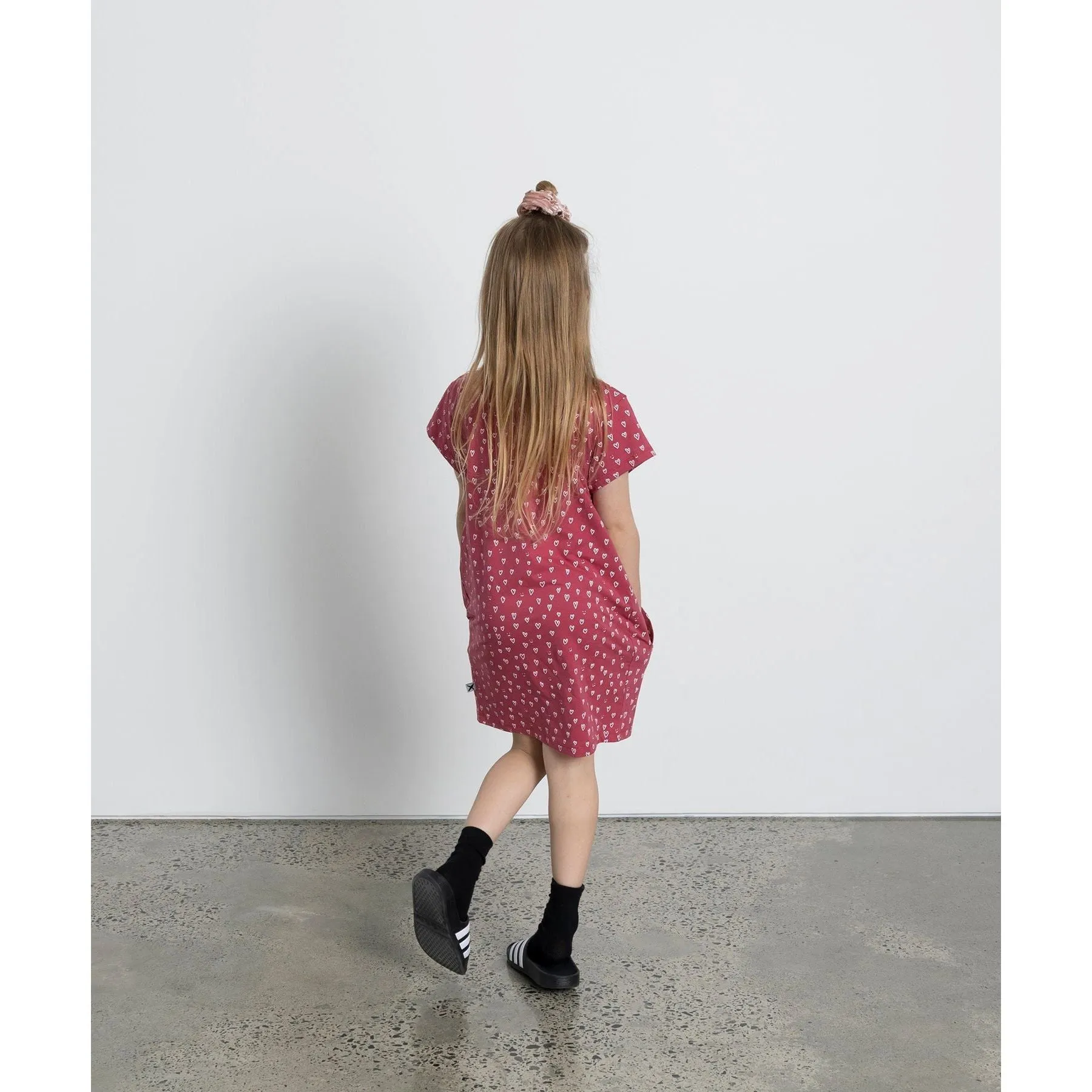 Mini Hearts Dress - Rose