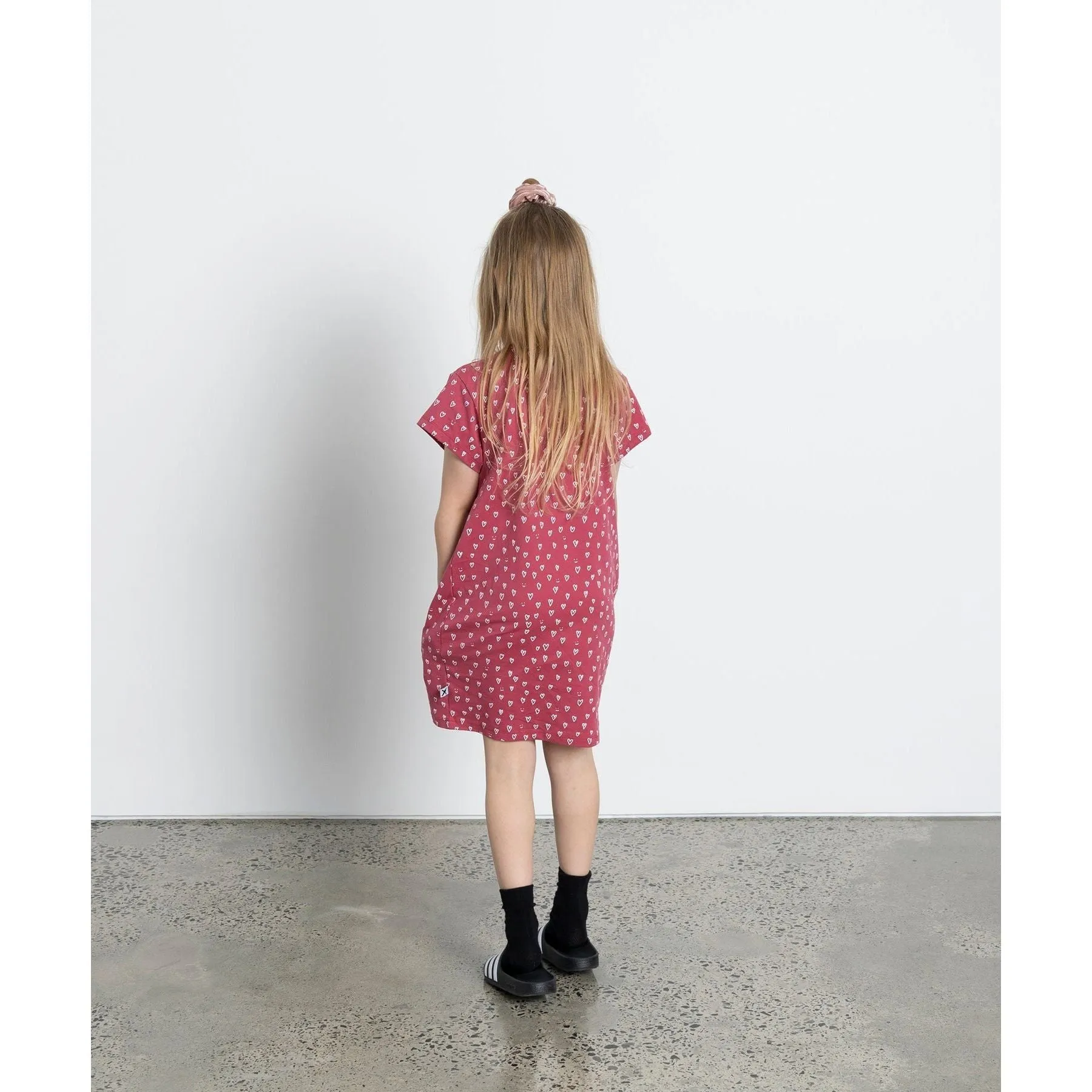 Mini Hearts Dress - Rose