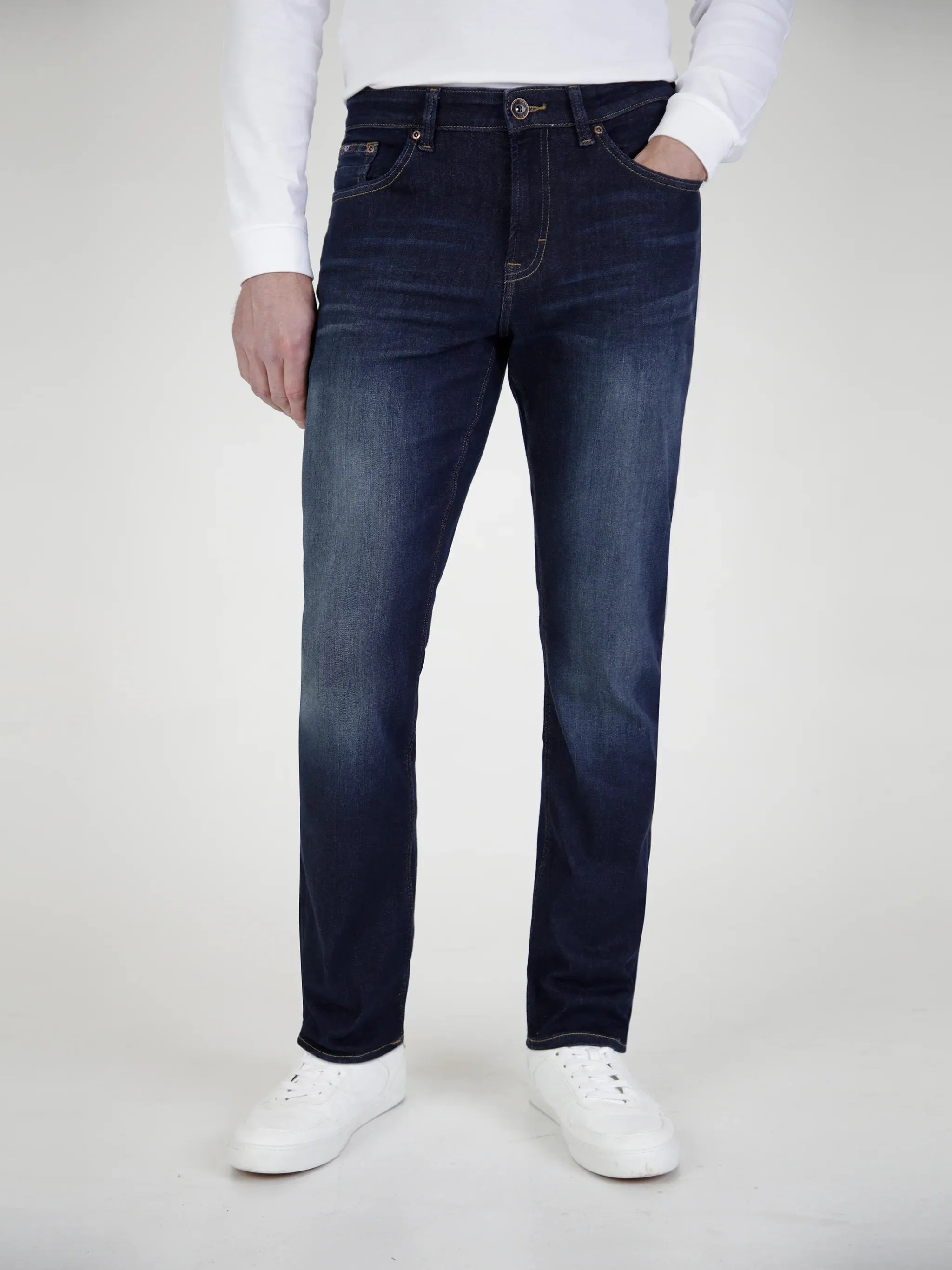 Mish Mash 1987 Flex Straight Leg Active Denim Jean - Dark