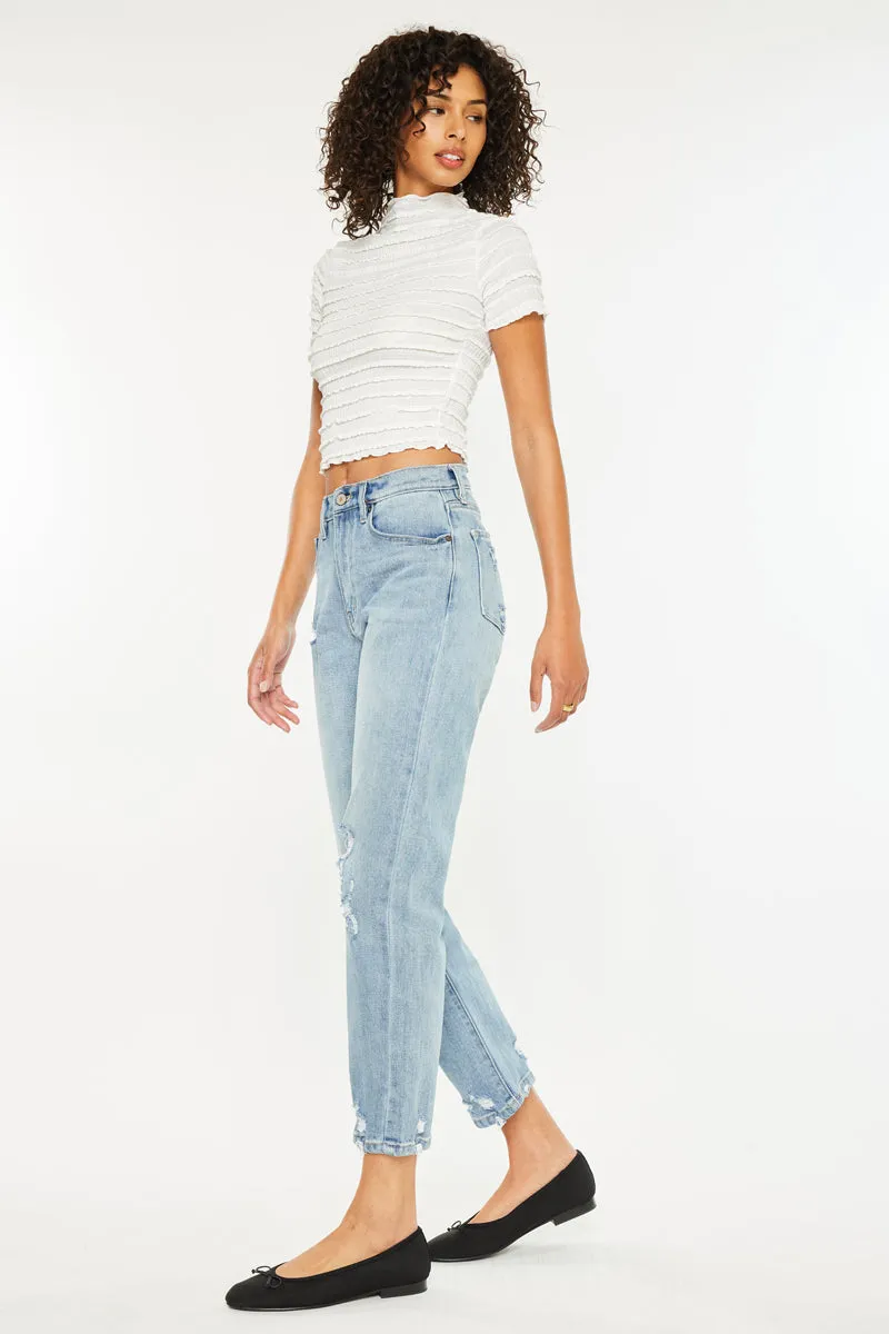 Missy High Rise Slim Straight Leg Jeans