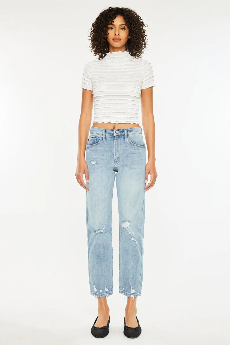 Missy High Rise Slim Straight Leg Jeans