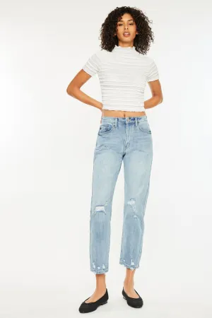 Missy High Rise Slim Straight Leg Jeans