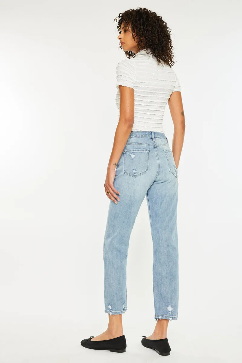 Missy High Rise Slim Straight Leg Jeans