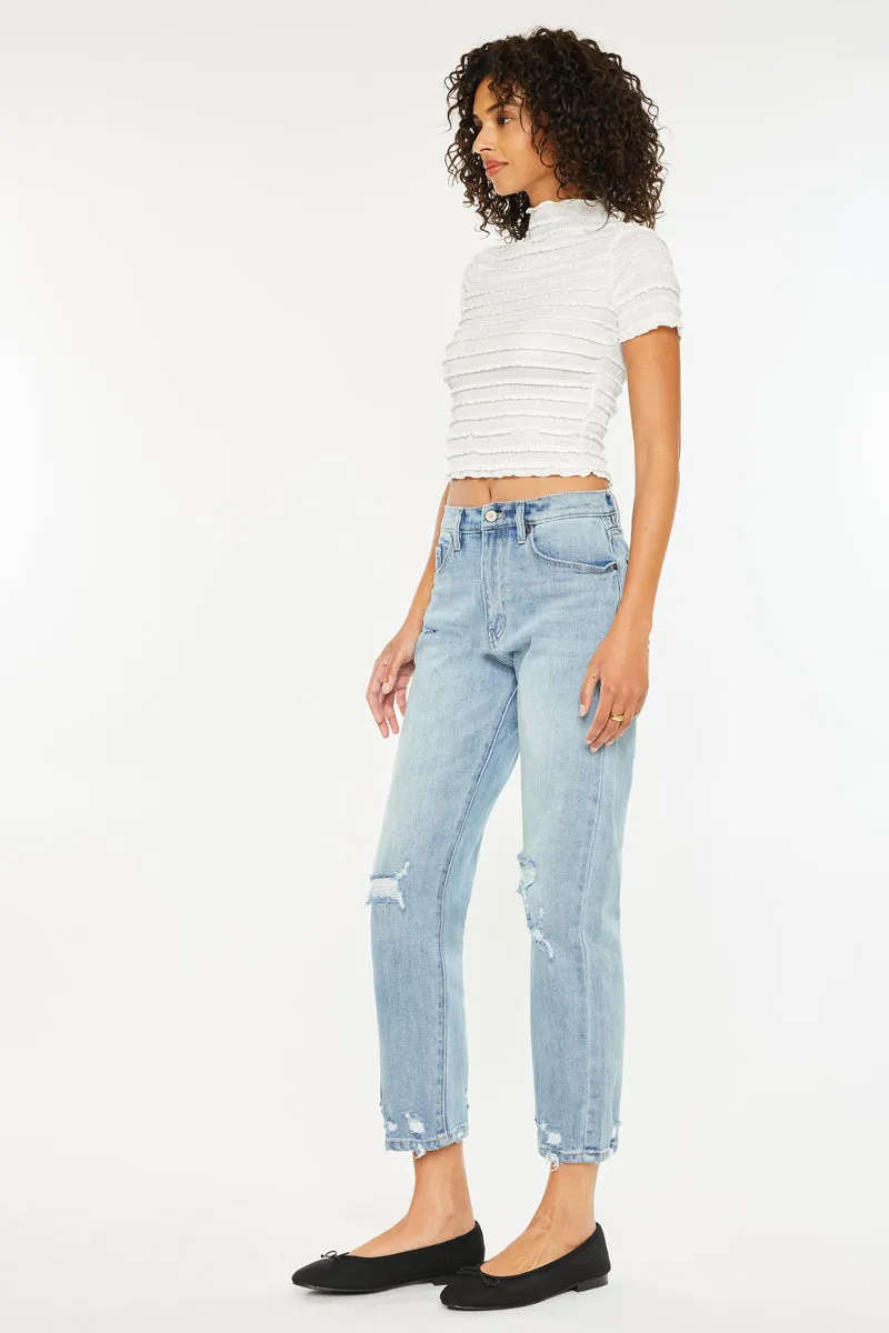 Missy High Rise Slim Straight Leg Jeans