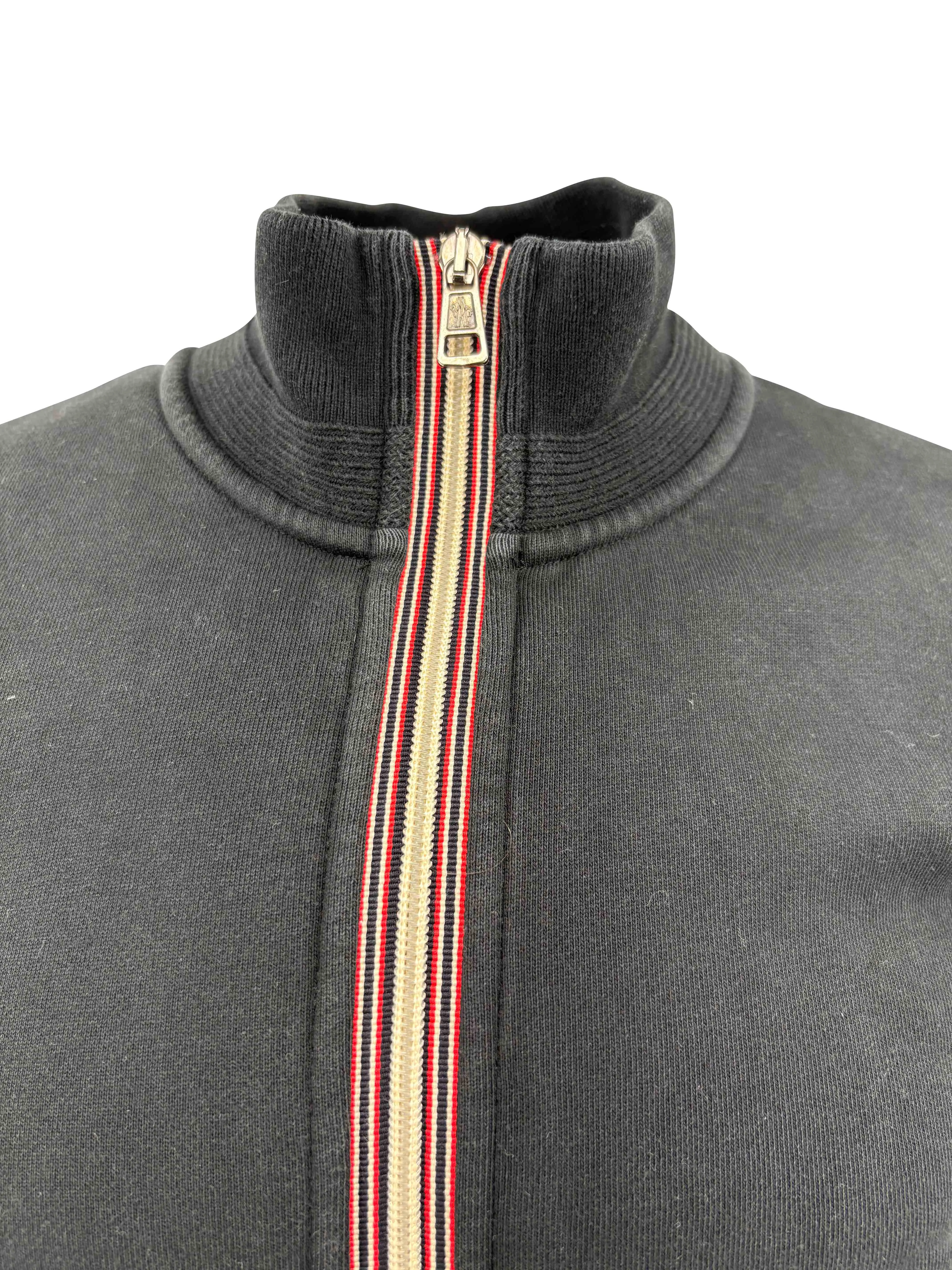 Moncler Maglia Zip Up Jacket - Black