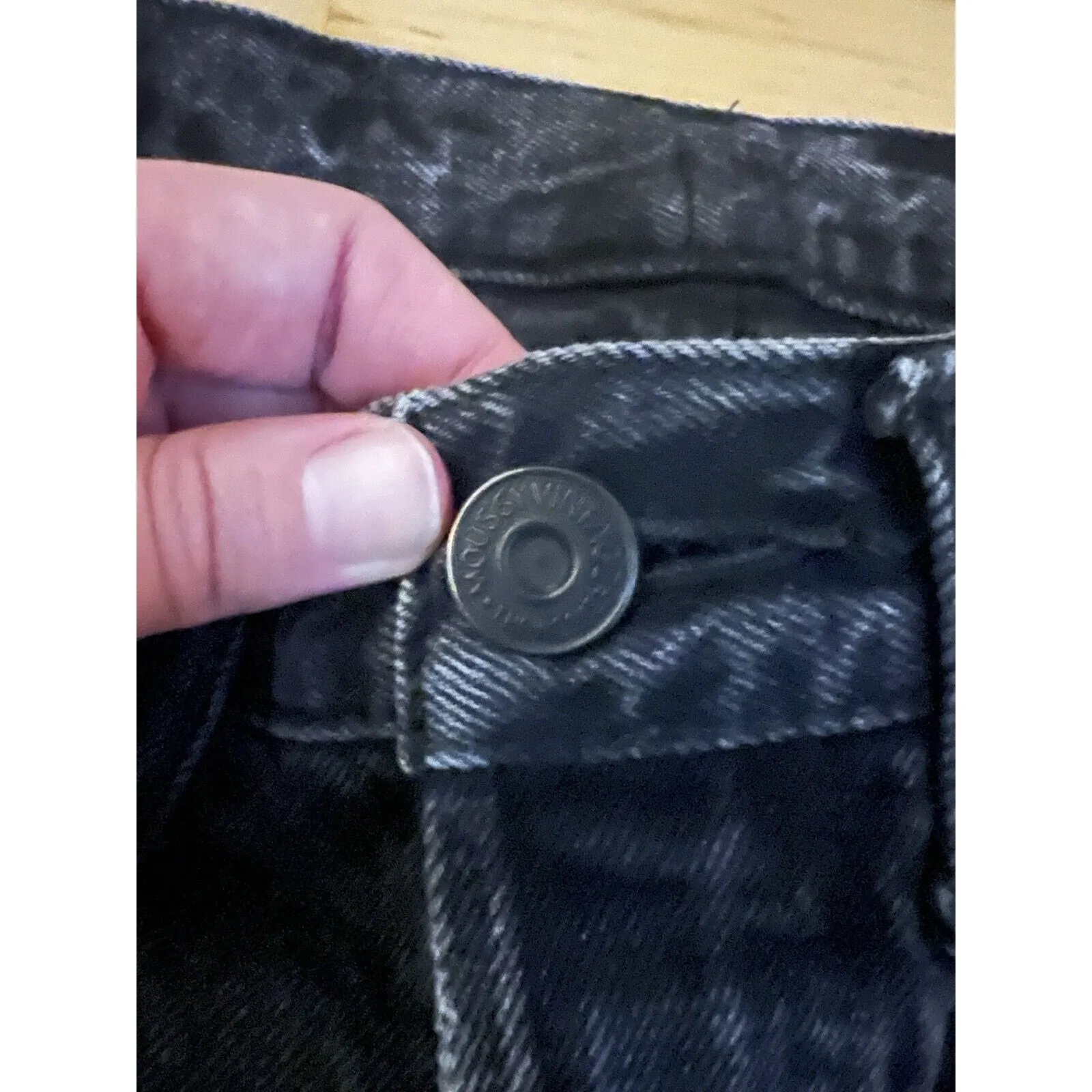 Moussy Women’s Redlands Skinny Jeans Grey Black Distressed 25 X 24