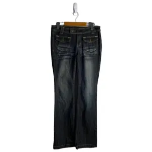 Mudd Women's Low Rise Dark Wash Straight Leg Denim Jeans