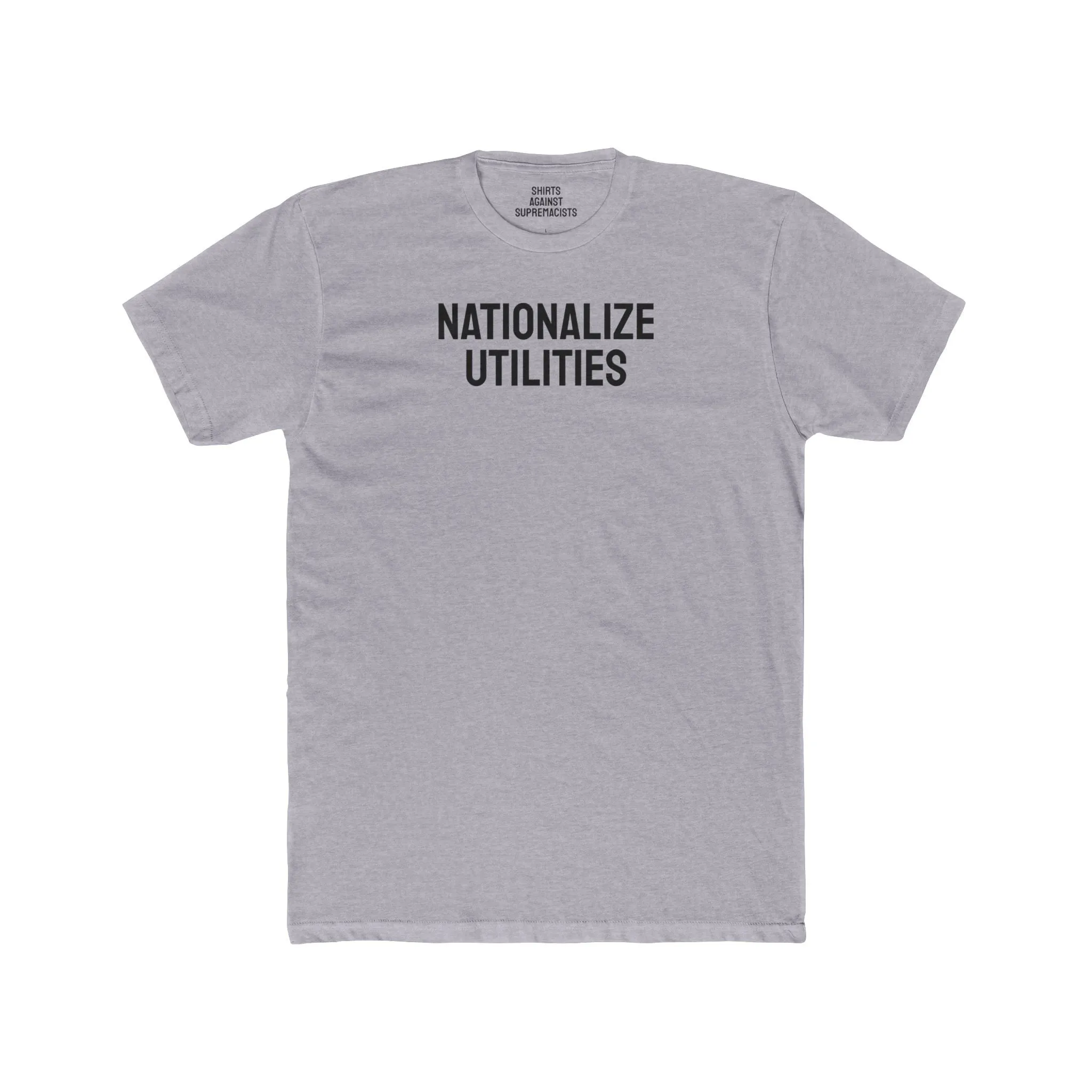 Nationalize Utilities - Unisex Cotton Crew Tee