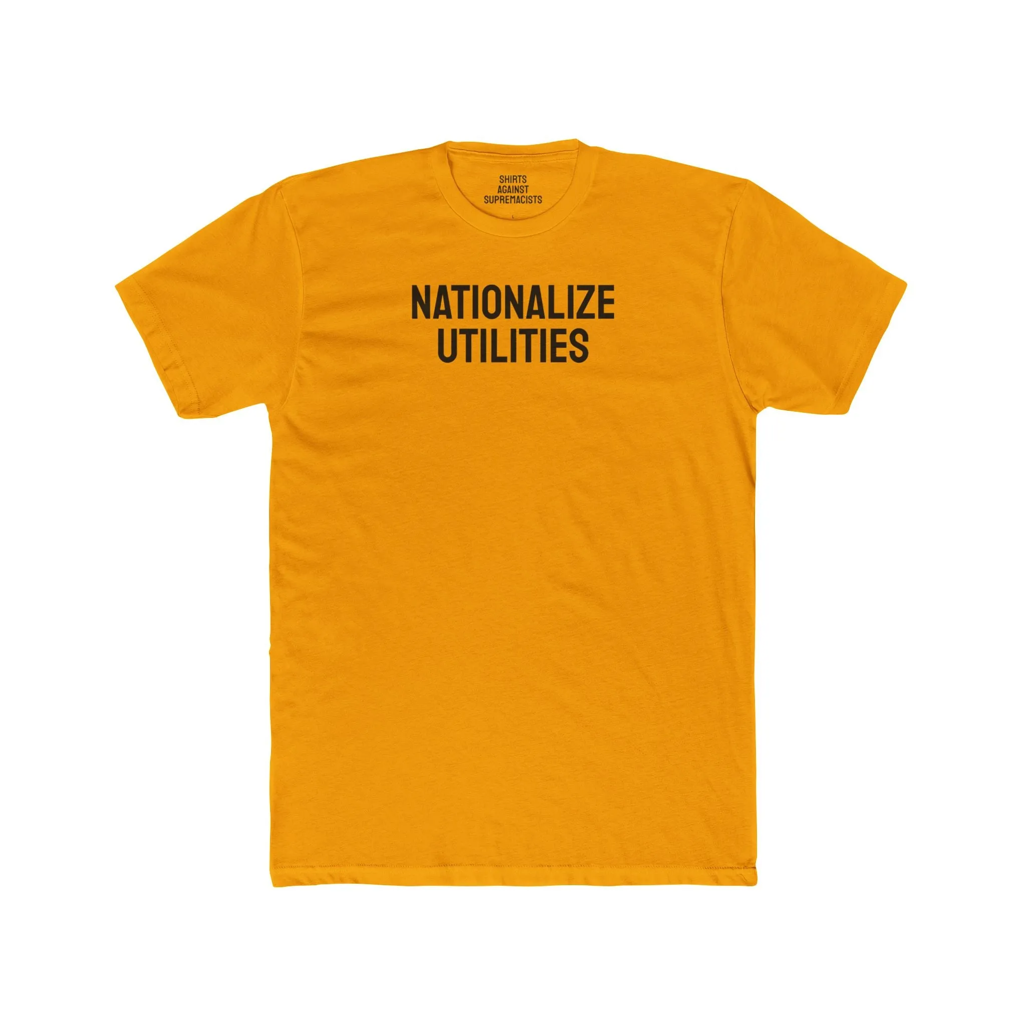 Nationalize Utilities - Unisex Cotton Crew Tee