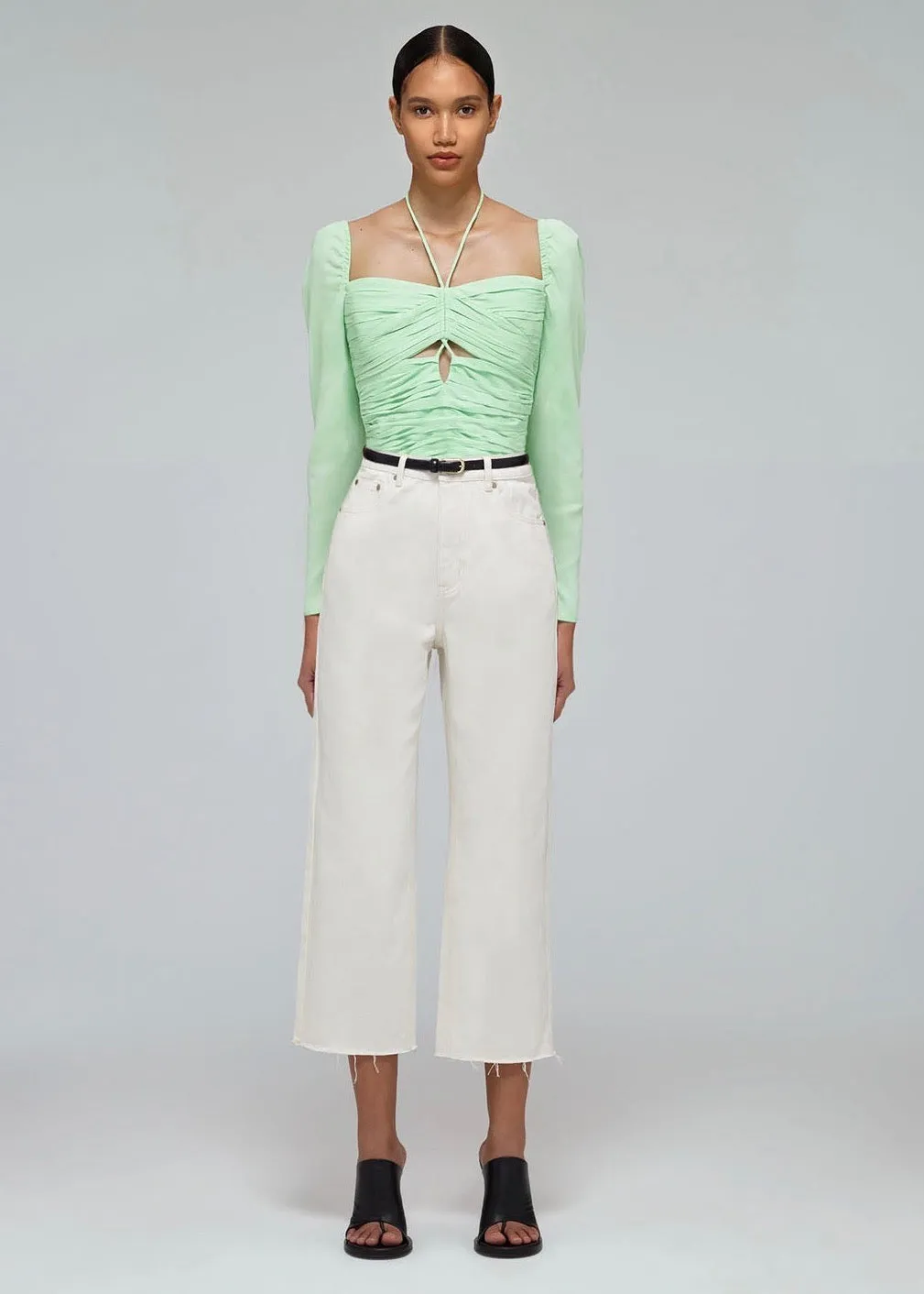 Natural Denim Straight Leg Jean (Beige)